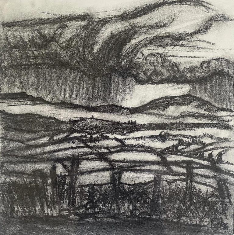 Rain Cloud over Carrowkeel and Keash